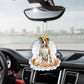 American Bulldog In The Hands Of God Car Hanging Ornament