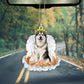 Alaskan Malamutes In The Hands Of God Car Hanging Ornament