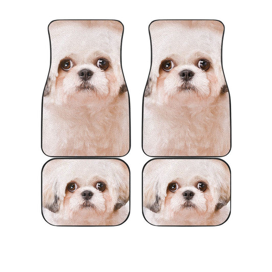 Shih Poo Funny Face Car Floor Mats 119