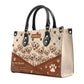 Gol Den Tro Vert Golden Retriever Lover Leather Bag