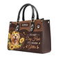 It Is Not Dog Hair It Is Golden Glitter Leather Bag