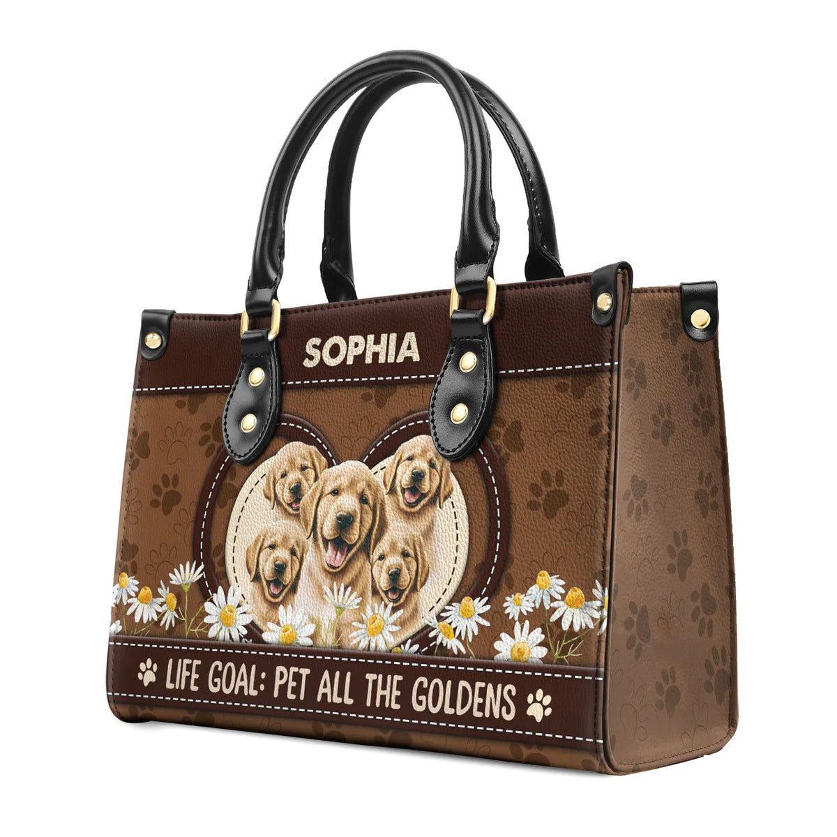 Life Goal Pet All The Goldens Leather Bag