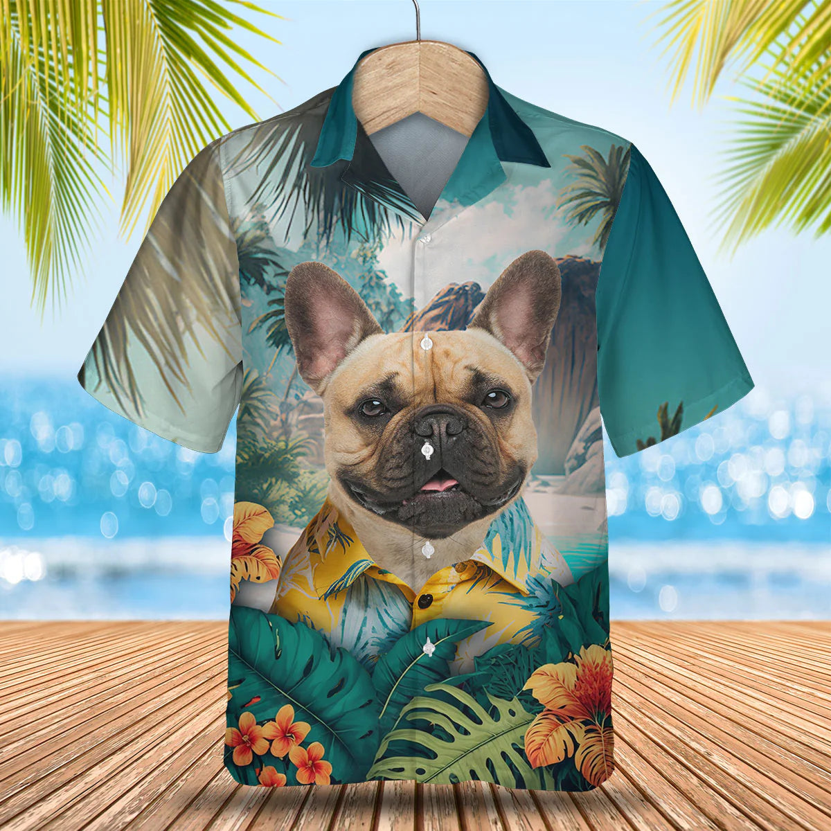 French Bulldog - 3D Tropical Hawaiian Shirt