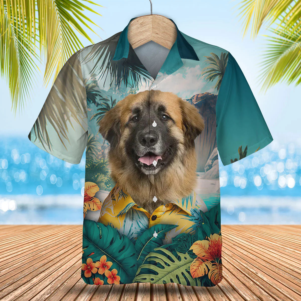 Leonberger - 3D Tropical Hawaiian Shirt