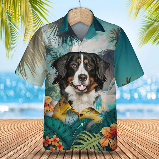 Greater Swiss Mountain Dog - 3D Tropical Hawaiian Shirt