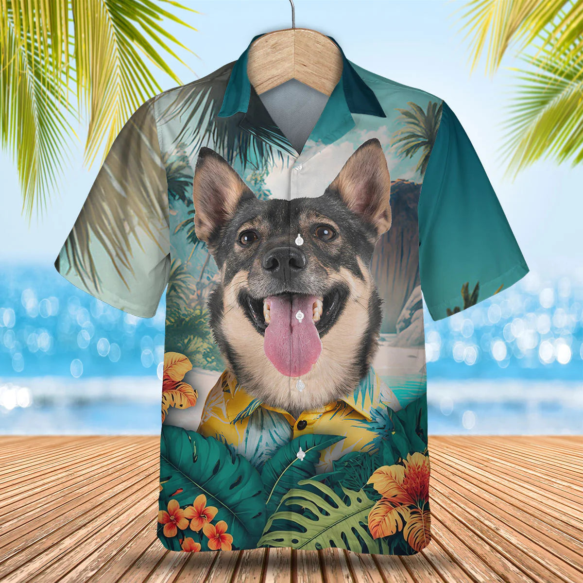Swedish Vallhund - 3D Tropical Hawaiian Shirt