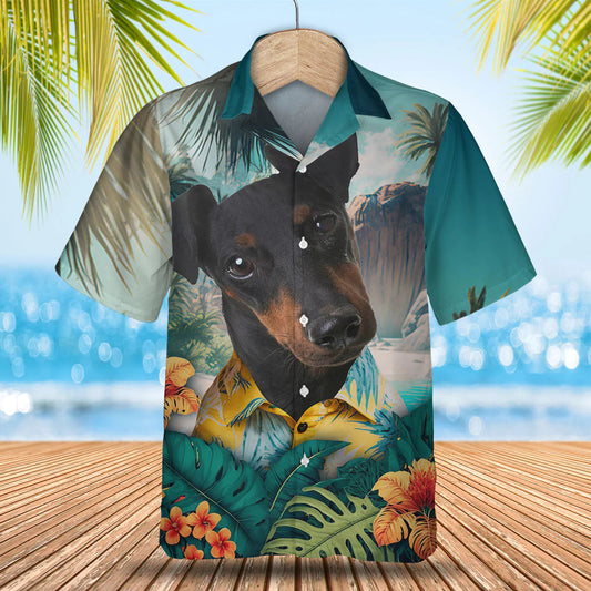 Manchester Terrier - 3D Tropical Hawaiian Shirt