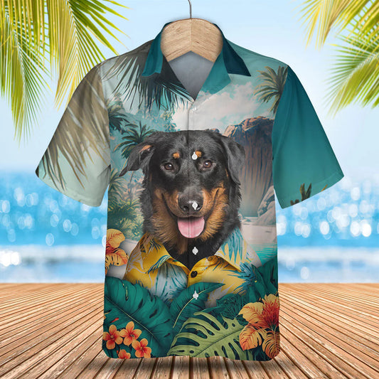 Beauceron - 3D Tropical Hawaiian Shirt