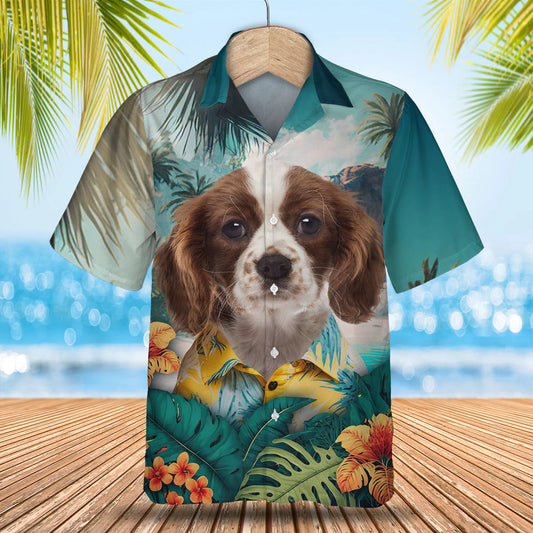 Cavalier King Charles Spaniel - 3D Tropical Hawaiian Shirt