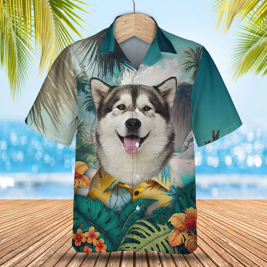 Alaskan Malamute - 3D Tropical Hawaiian Shirt