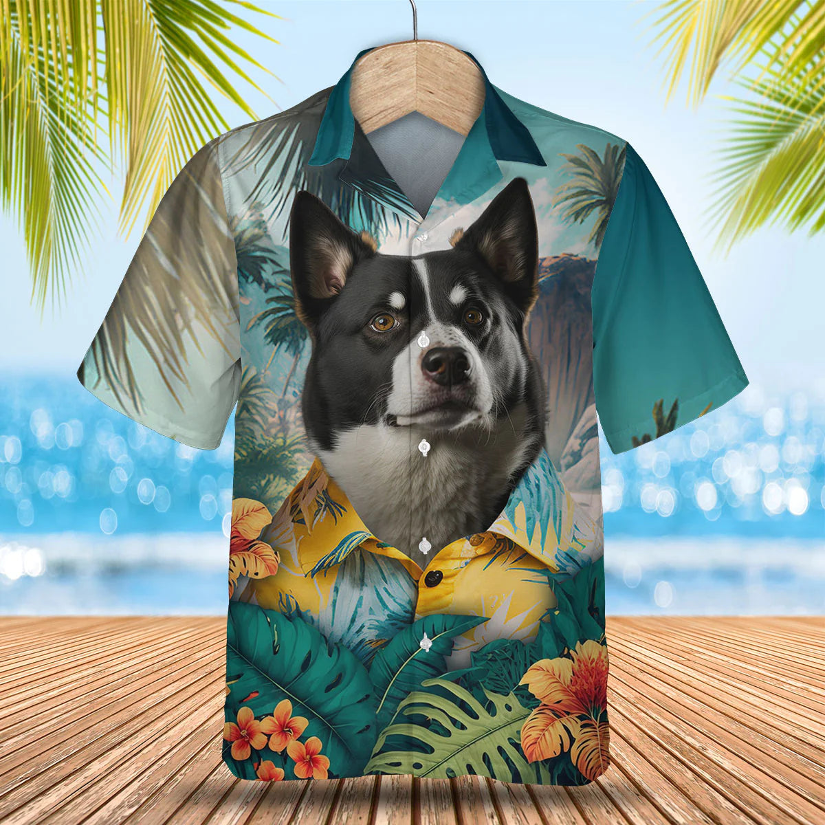 Karelian Bear Dog - 3D Tropical Hawaiian Shirt