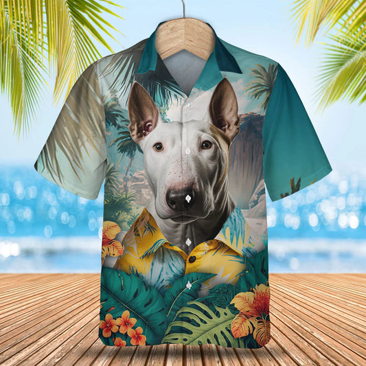 Bull Terrier AI - 3D Tropical Hawaiian Shirt