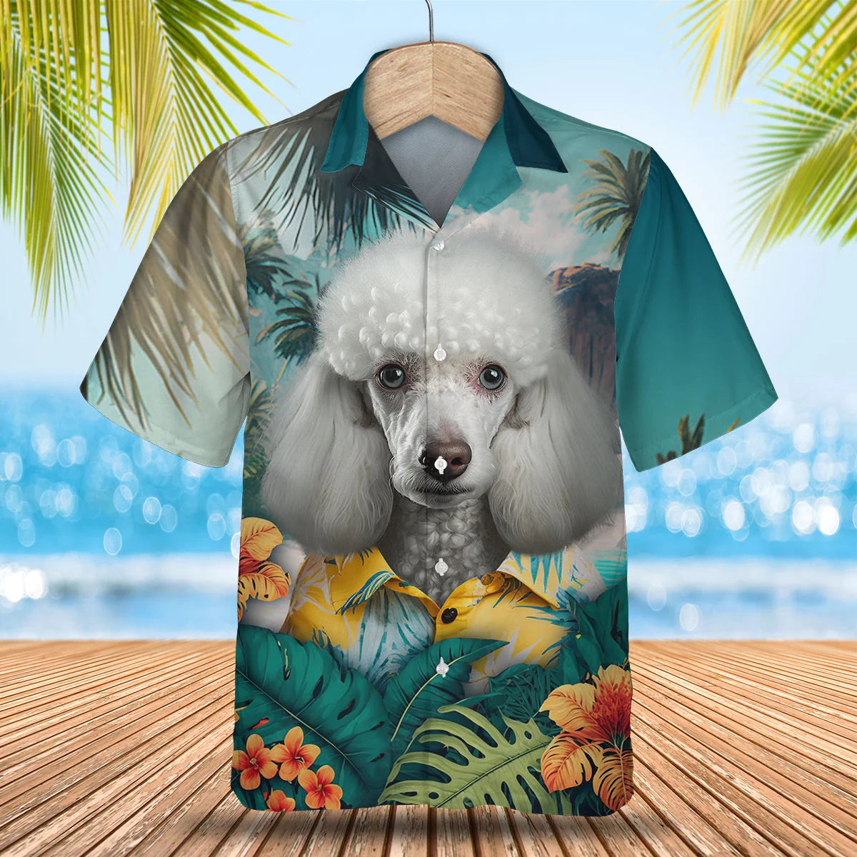 Poodle 1 - 3D Tropical Hawaiian Shirt