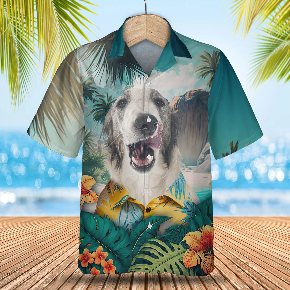 Borzoi - 3D Tropical Hawaiian Shirt