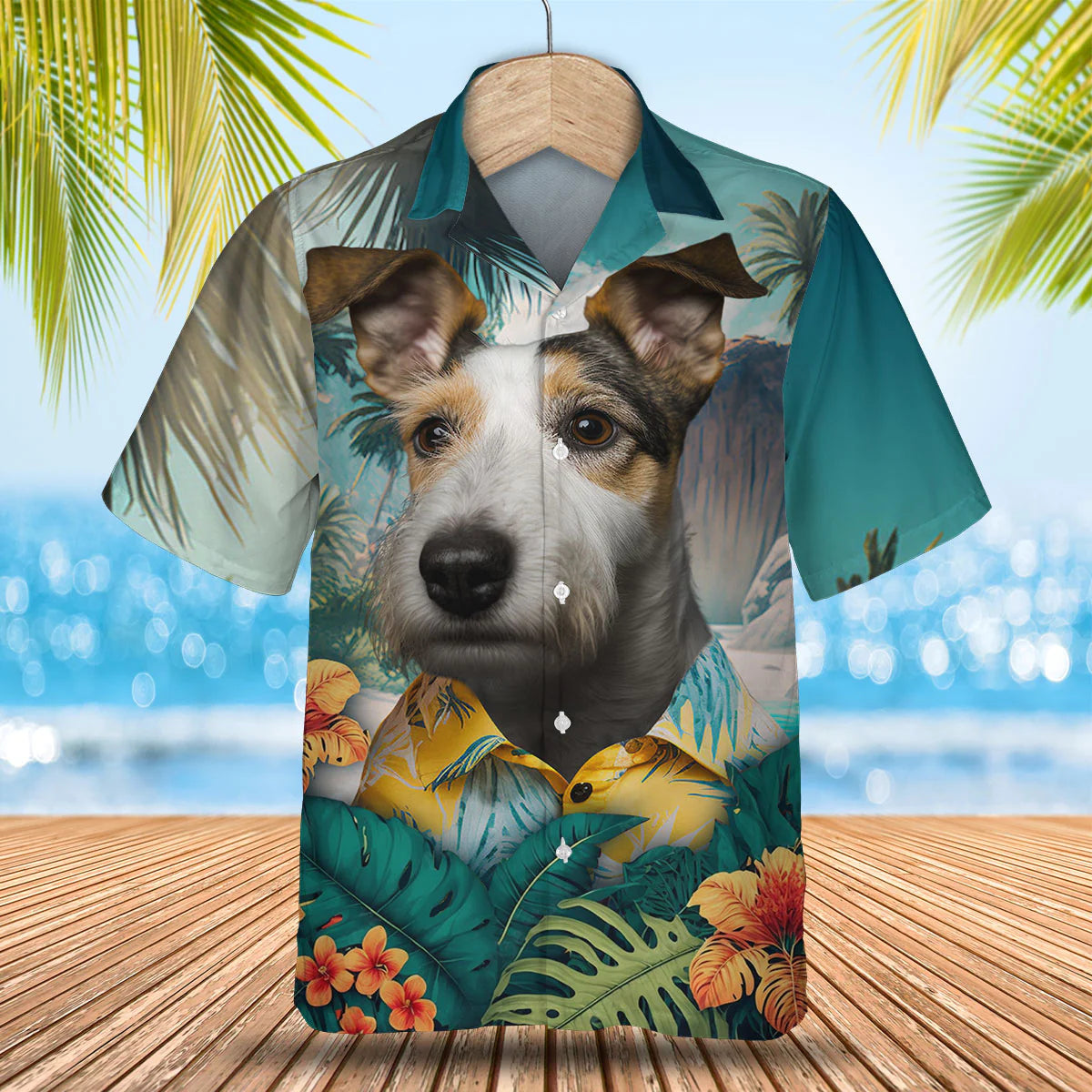 Fox Terrier - 3D Tropical Hawaiian Shirt