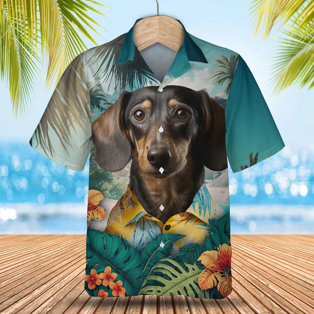 Dachshund 1 - 3D Tropical Hawaiian Shirt