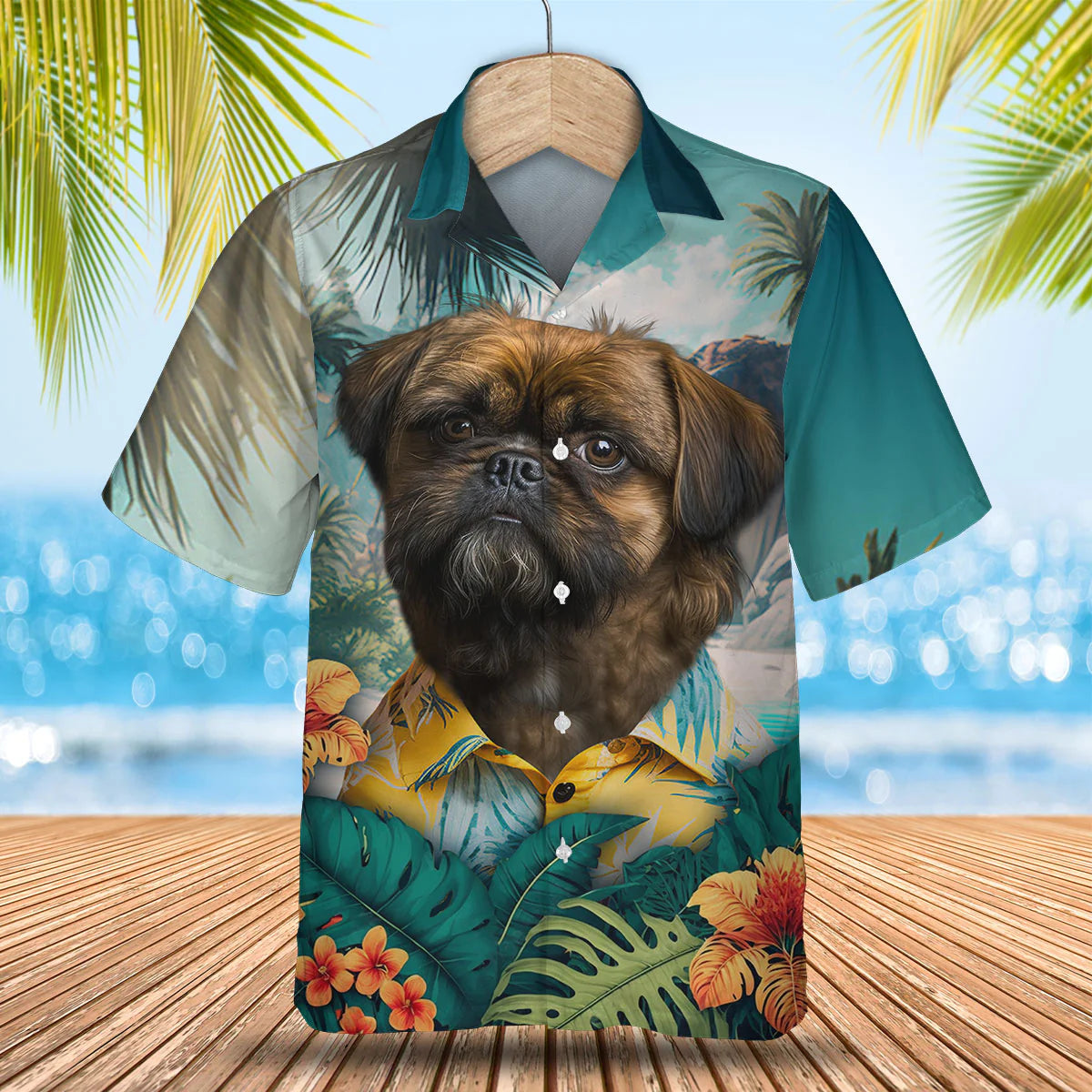 Griffon Brussels - 3D Tropical Hawaiian Shirt