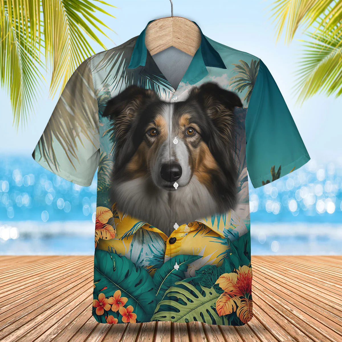 Collie 2 - 3D Tropical Hawaiian Shirt