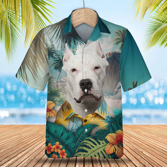 Dogo Argentino - 3D Tropical Hawaiian Shirt