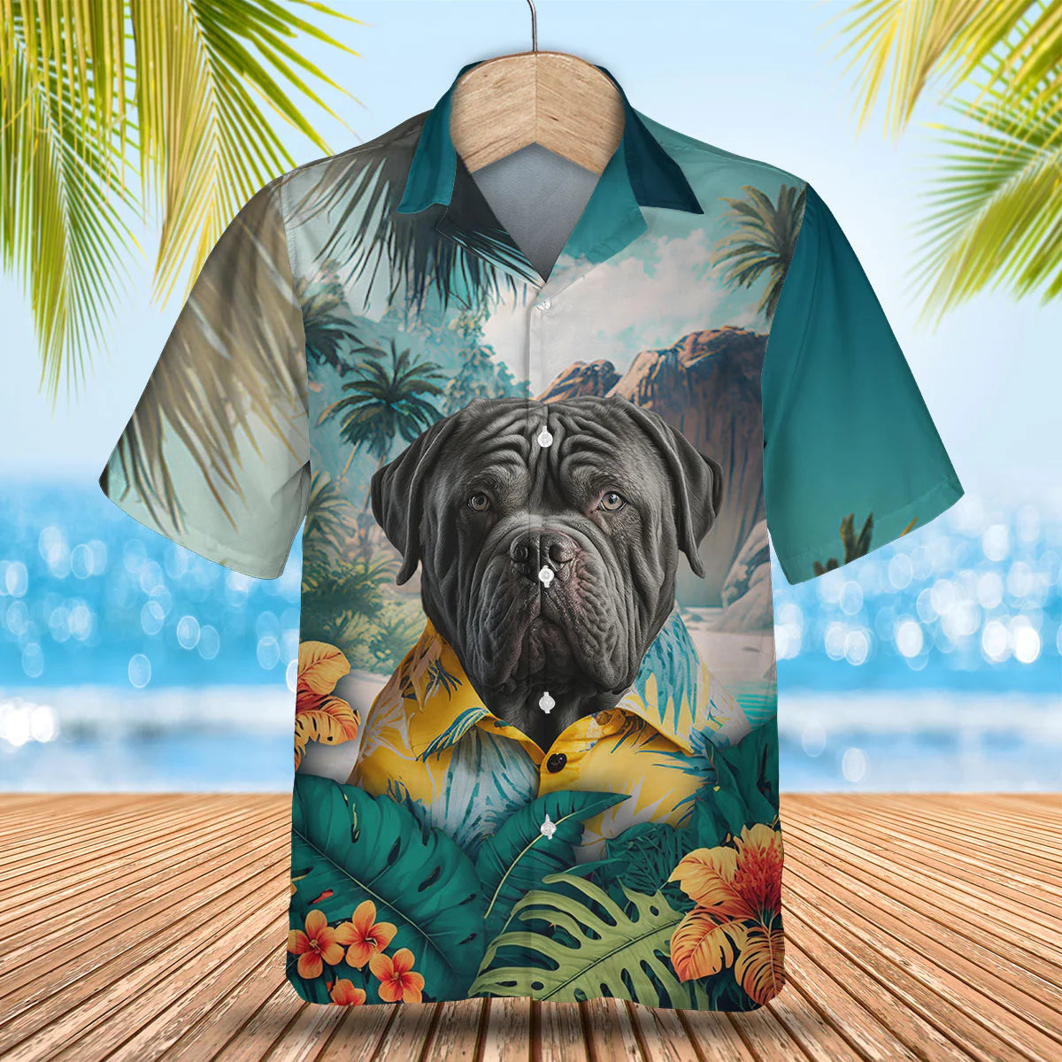 Neapolitan Mastiff - 3D Tropical Hawaiian Shirt