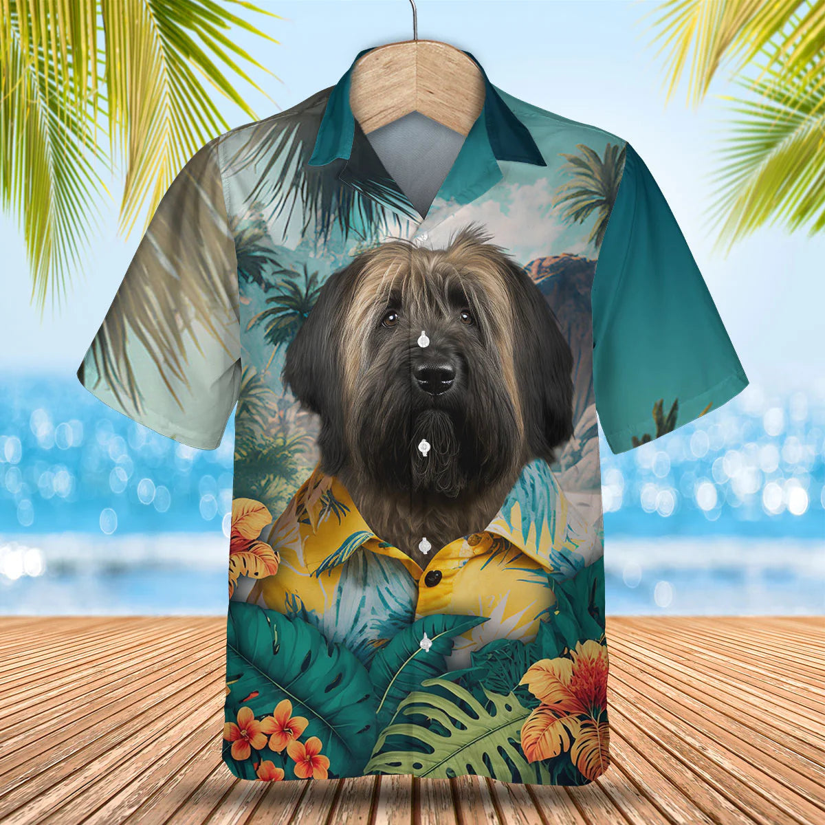 Briard AI - 3D Tropical Hawaiian Shirt