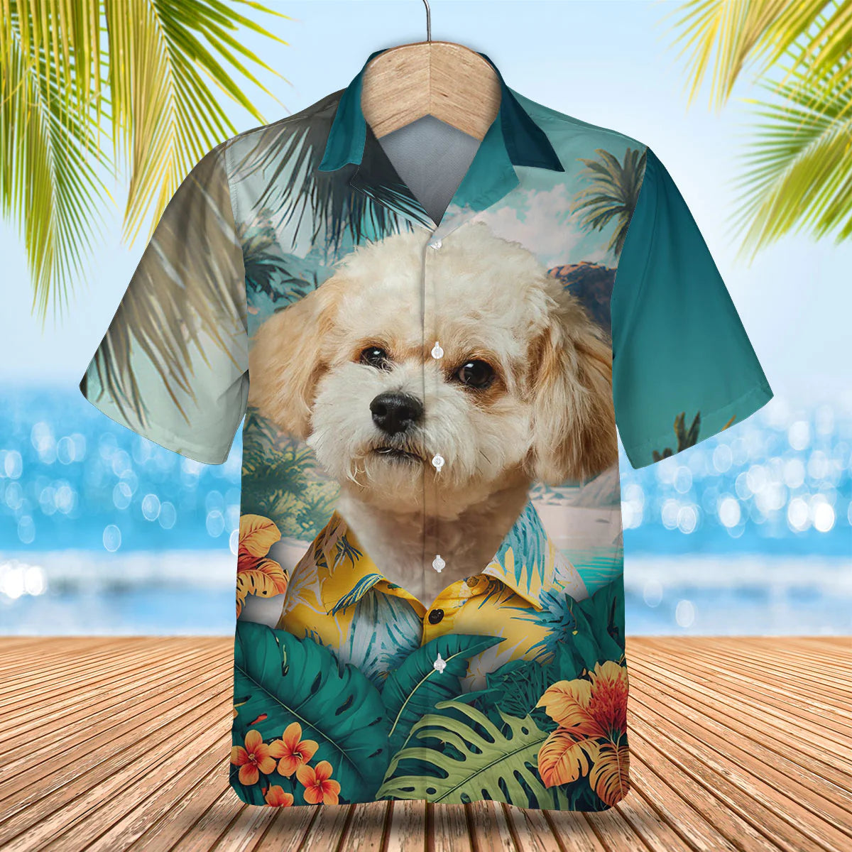 Maltipoo - 3D Tropical Hawaiian Shirt