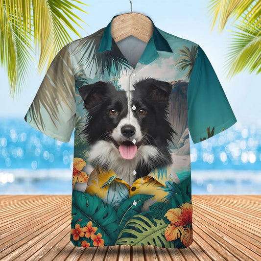 Border Collie - 3D Tropical Hawaiian Shirt