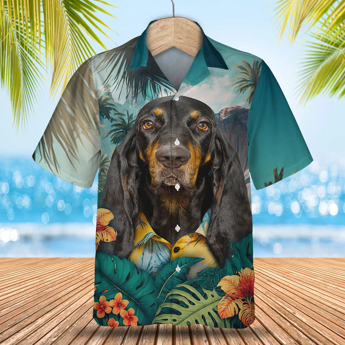 Coonhound - 3D Tropical Hawaiian Shirt