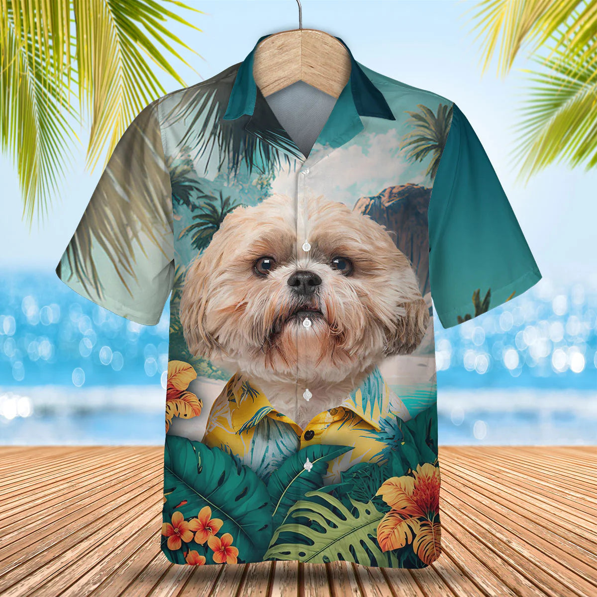 Shih Tzu - 3D Tropical Hawaiian Shirt