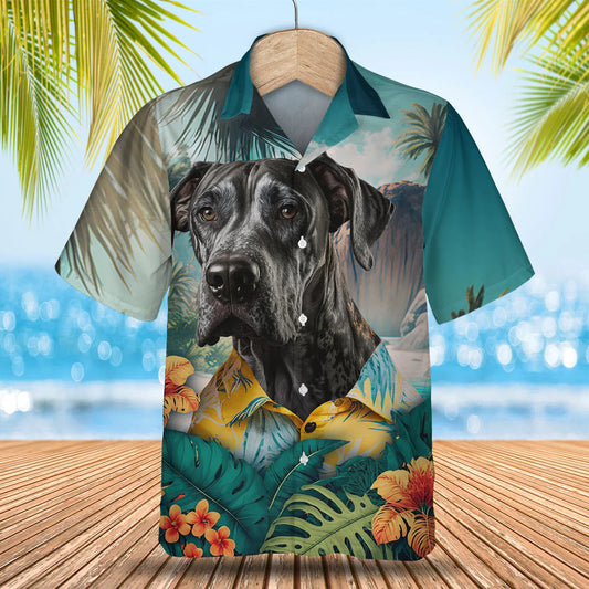 Great Dane - 3D Tropical Hawaiian Shirt