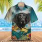 Flat Coated Retriever - 3D Tropical Hawaiian Shirt
