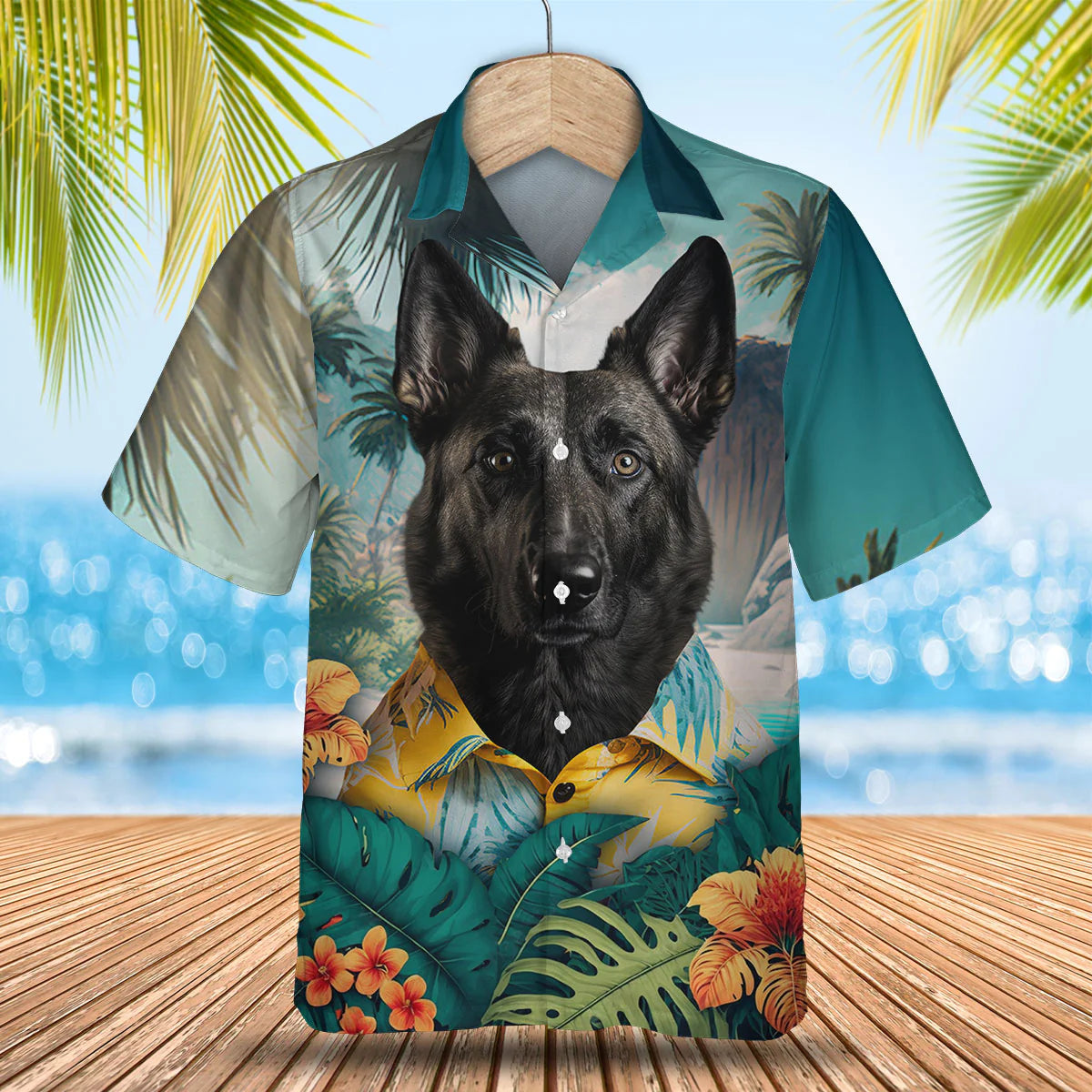 Dutch Shepherd - 3D Tropical Hawaiian Shirt