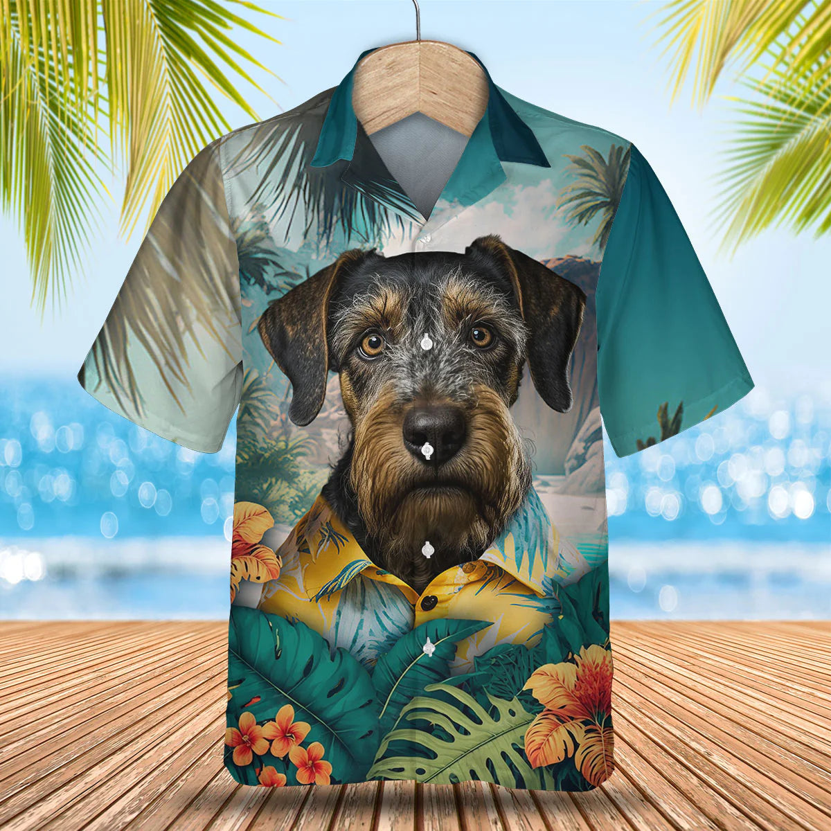 Jagdterrier - 3D Tropical Hawaiian Shirt