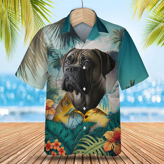 Bullmastiff AI - 3D Tropical Hawaiian Shirt