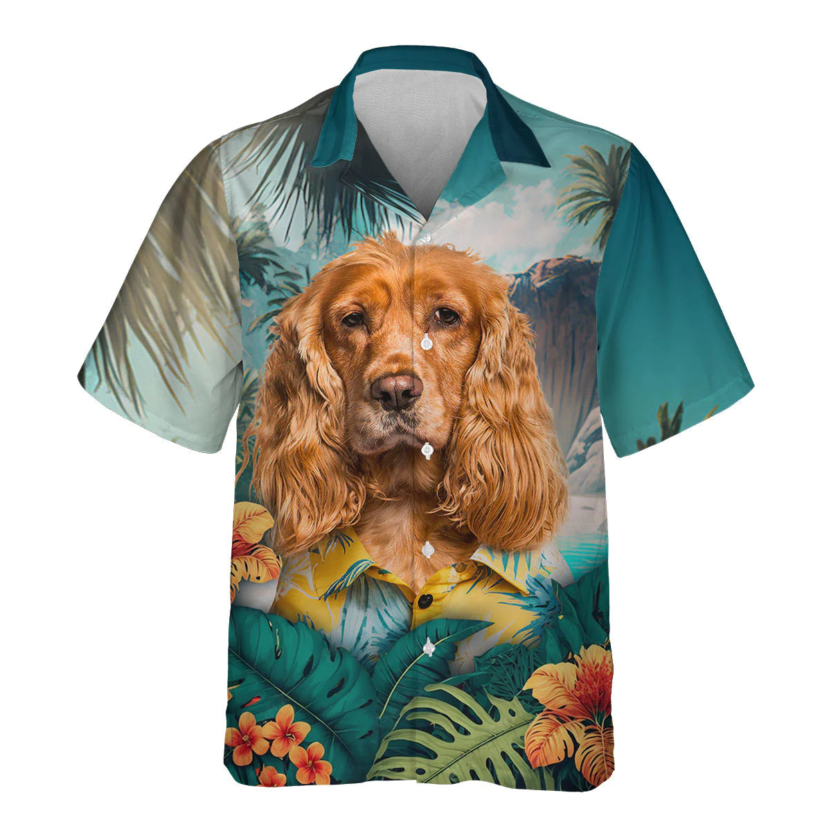 Cocker Spaniel - 3D Tropical Hawaiian Shirt