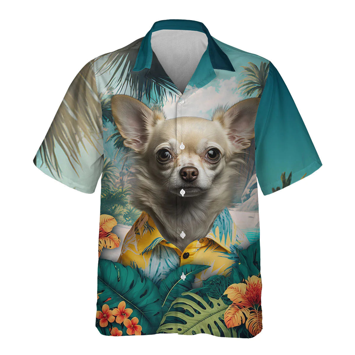 Chihuahua 2 AI - 3D Tropical Hawaiian Shirt