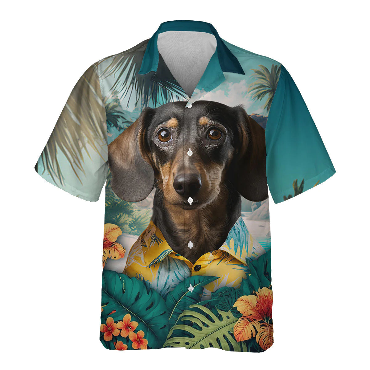 Dachshund 1 - 3D Tropical Hawaiian Shirt