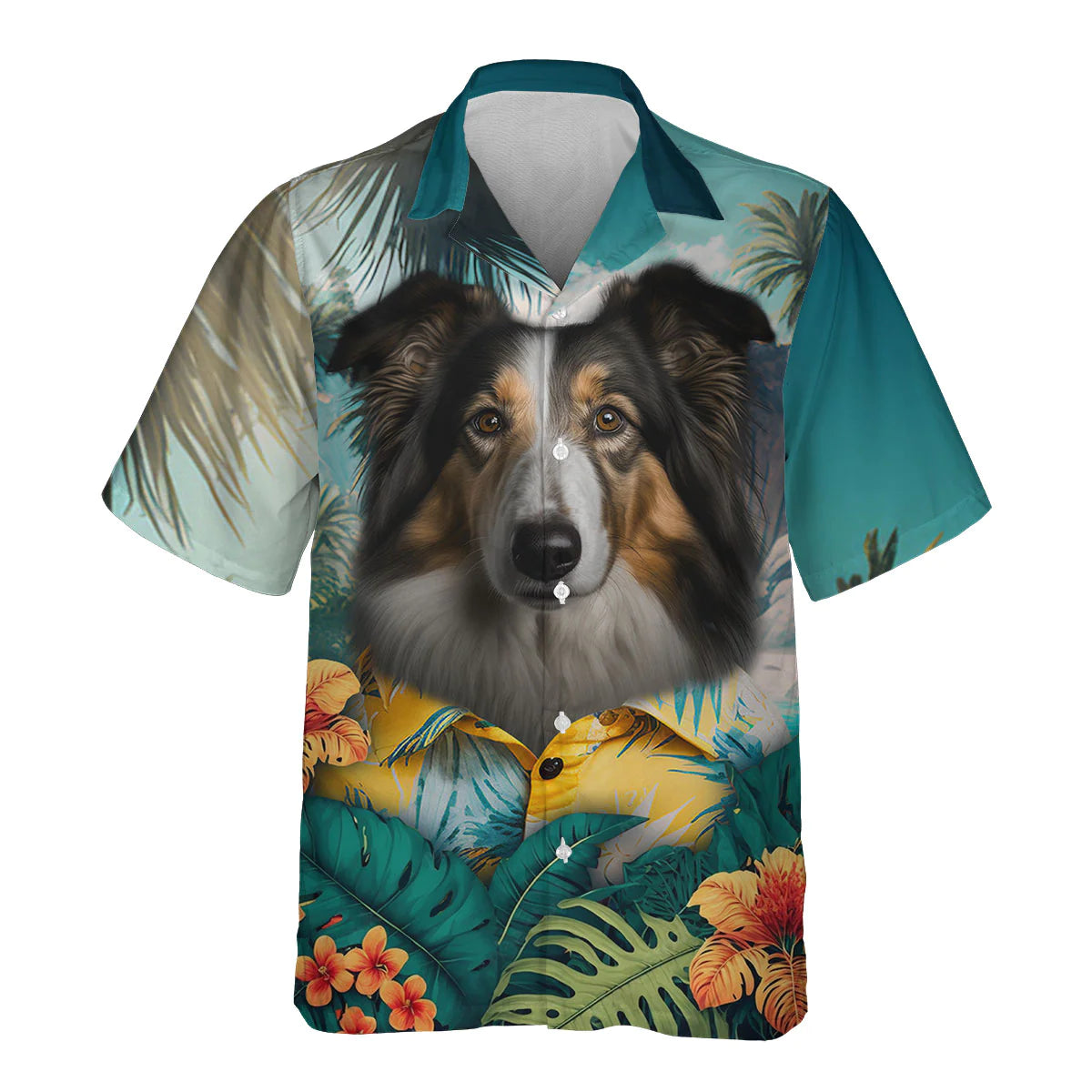 Collie 2 - 3D Tropical Hawaiian Shirt