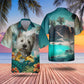 West Highland White Terrier - 3D Tropical Hawaiian Shirt
