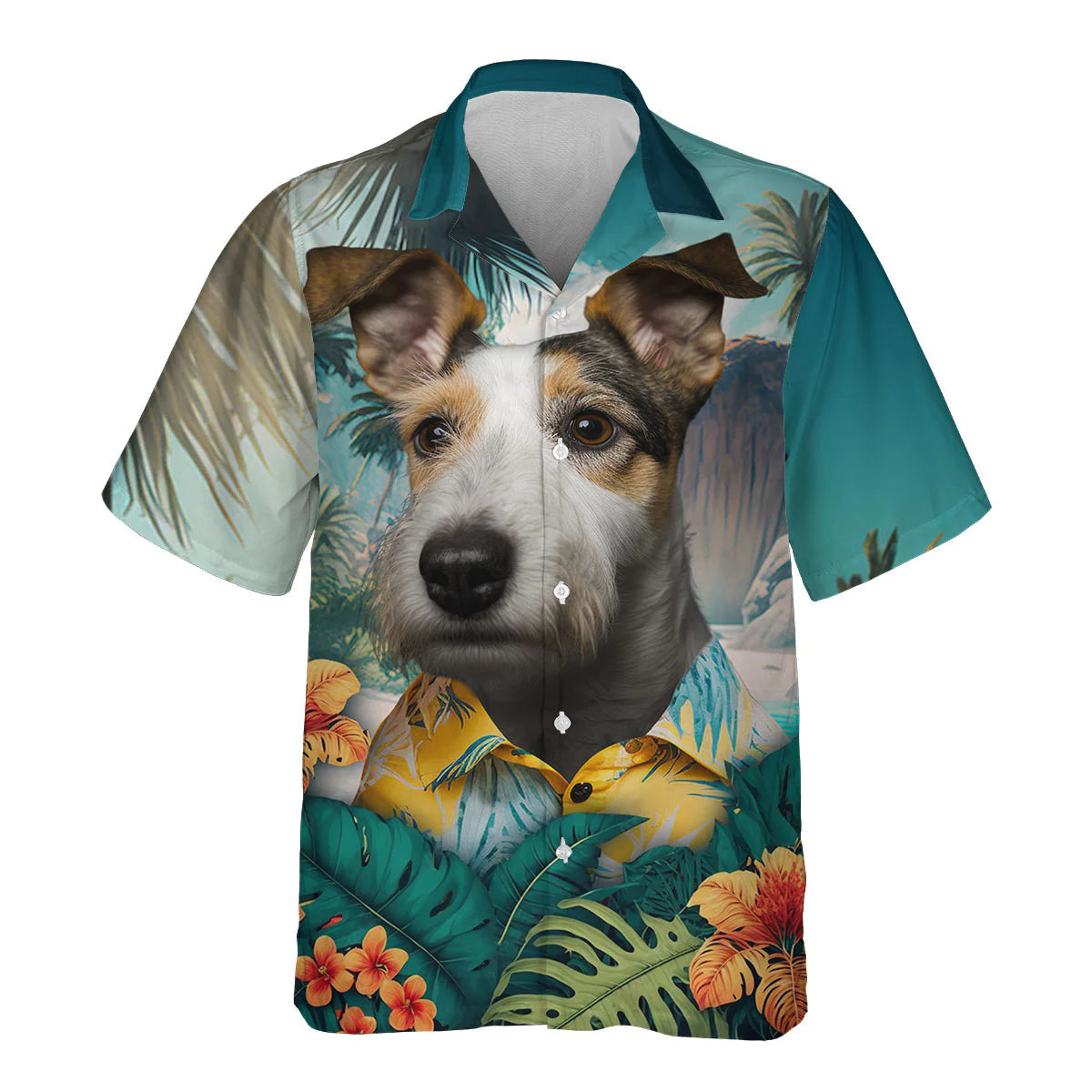 Fox Terrier - 3D Tropical Hawaiian Shirt