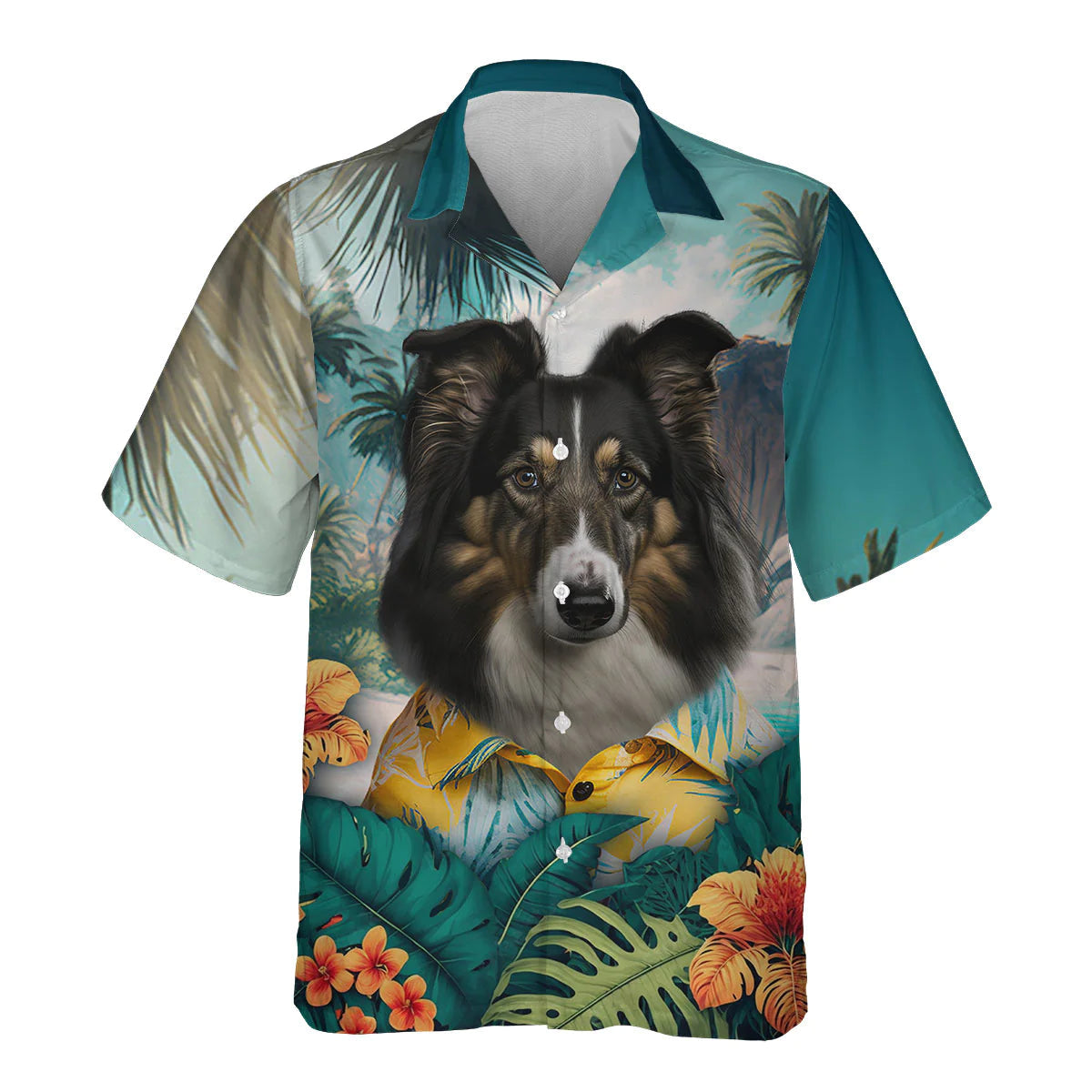 Collie - 3D Tropical Hawaiian Shirt