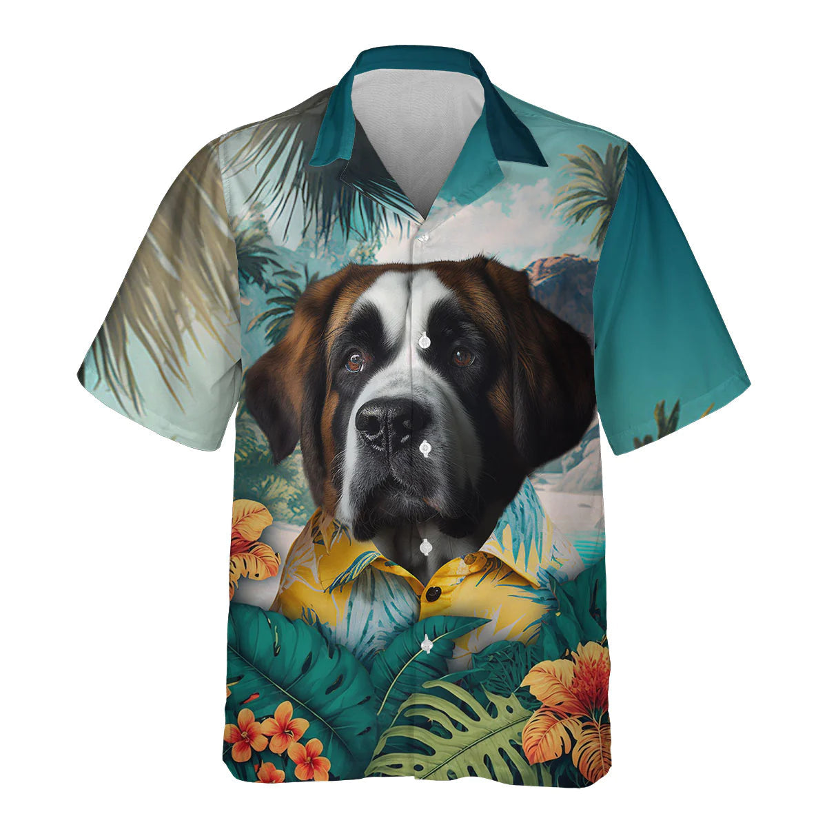 Saint Bernard - 3D Tropical Hawaiian Shirt
