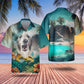 Borzoi - 3D Tropical Hawaiian Shirt