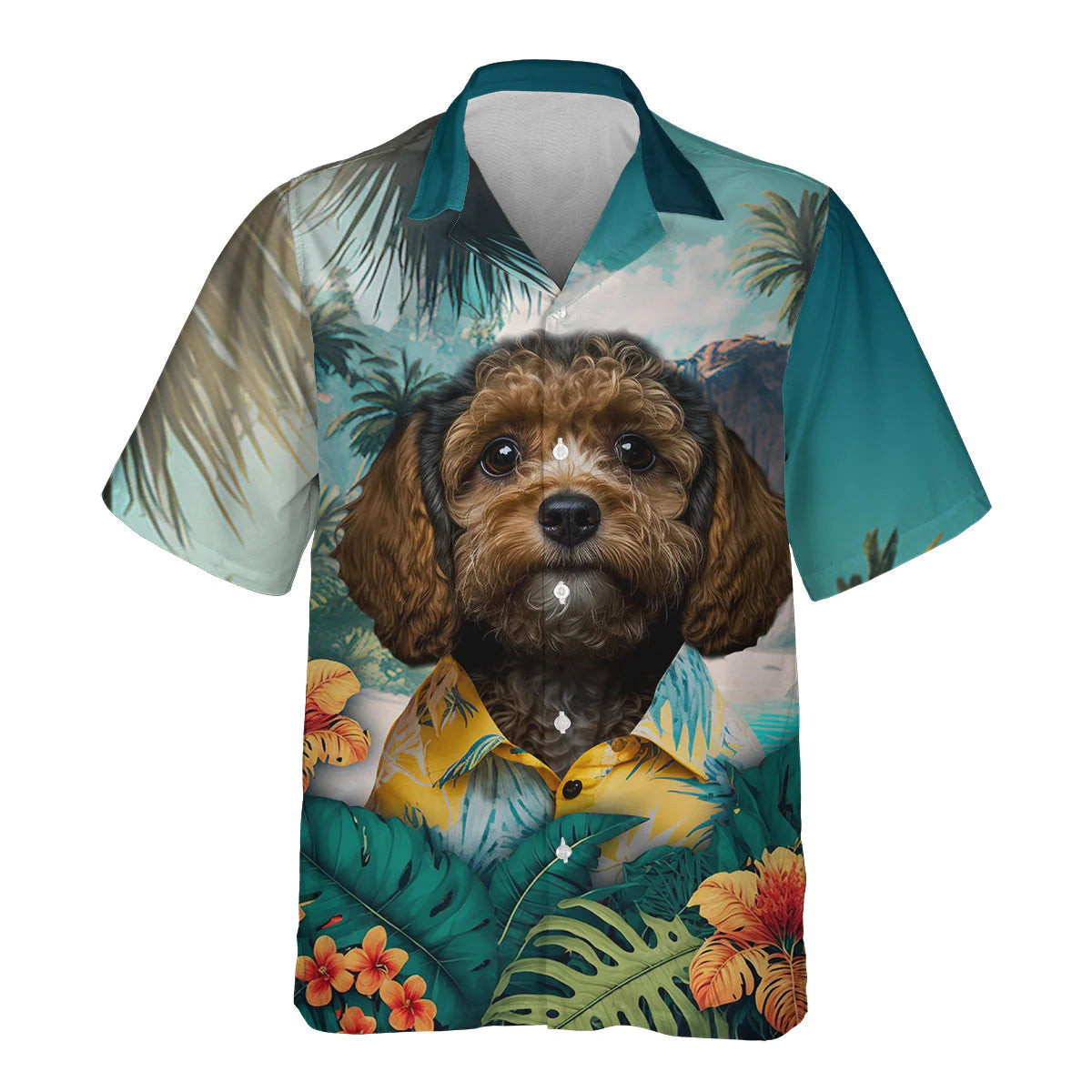 Cavapoo AI - 3D Tropical Hawaiian Shirt