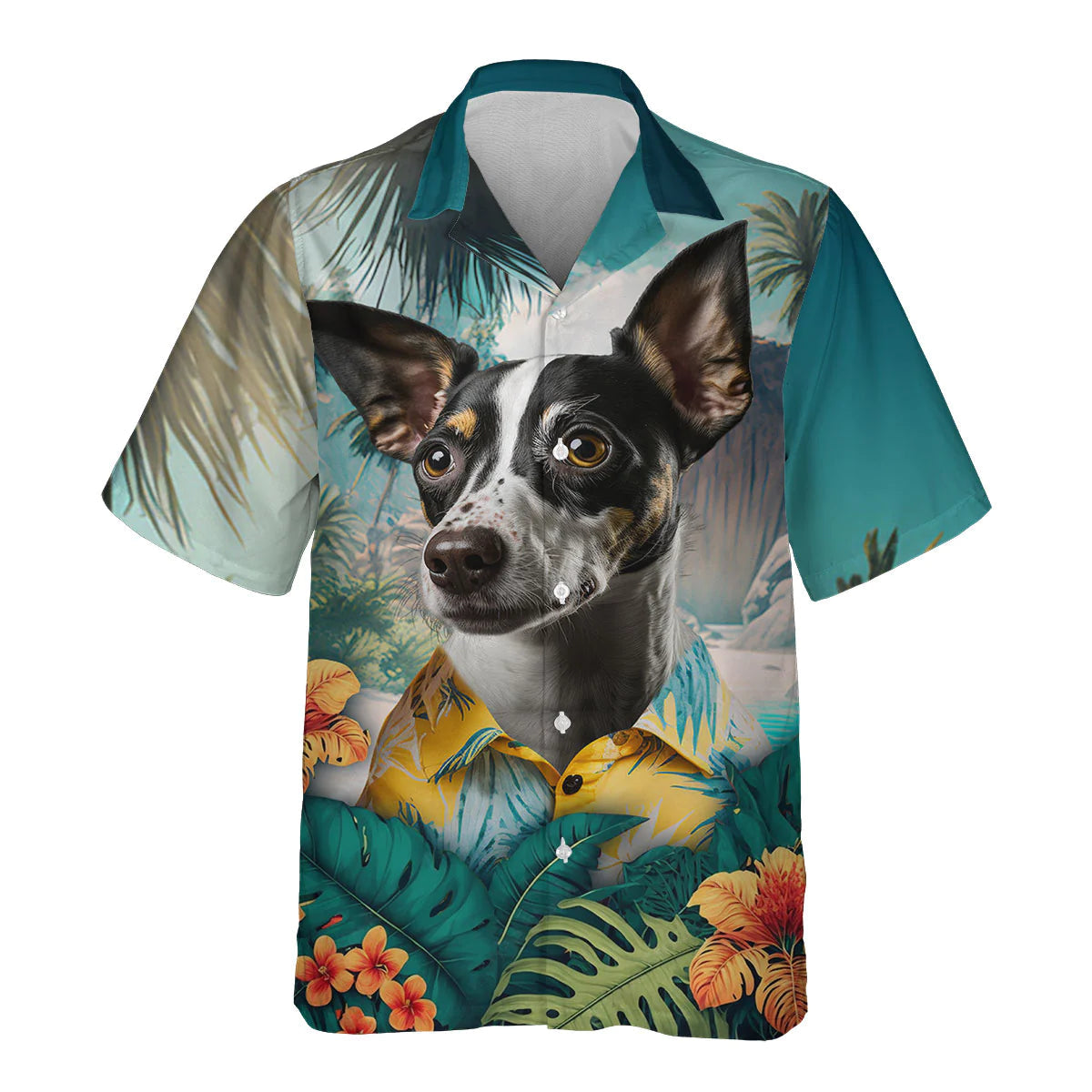 Rat Terrier - 3D Tropical Hawaiian Shirt