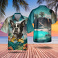Boston Terrier AI - 3D Tropical Hawaiian Shirt