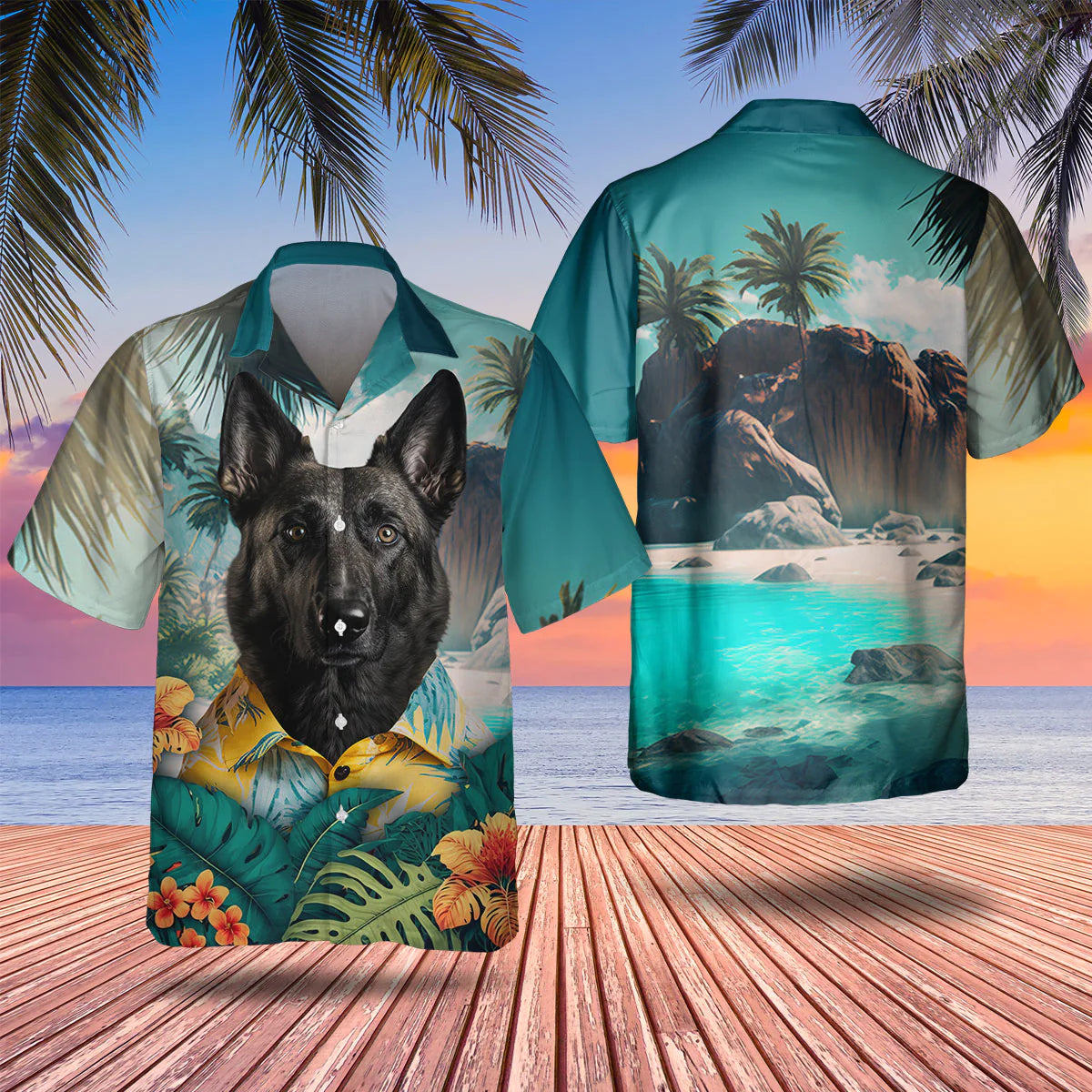 Dutch Shepherd - 3D Tropical Hawaiian Shirt