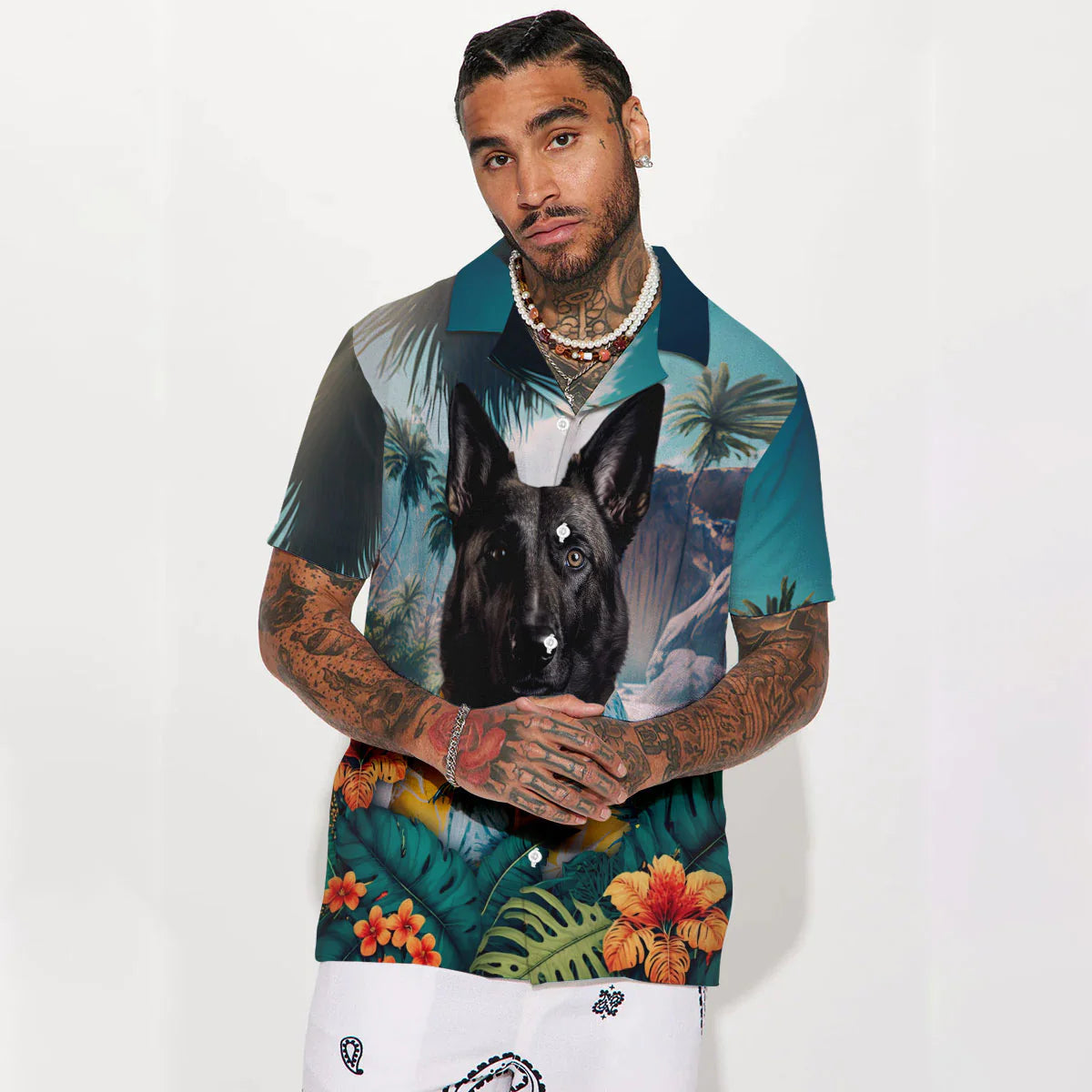 Dutch Shepherd - 3D Tropical Hawaiian Shirt