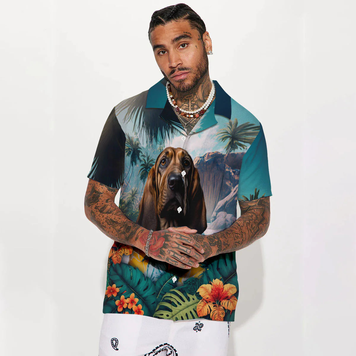 Bloodhound AI - 3D Tropical Hawaiian Shirt