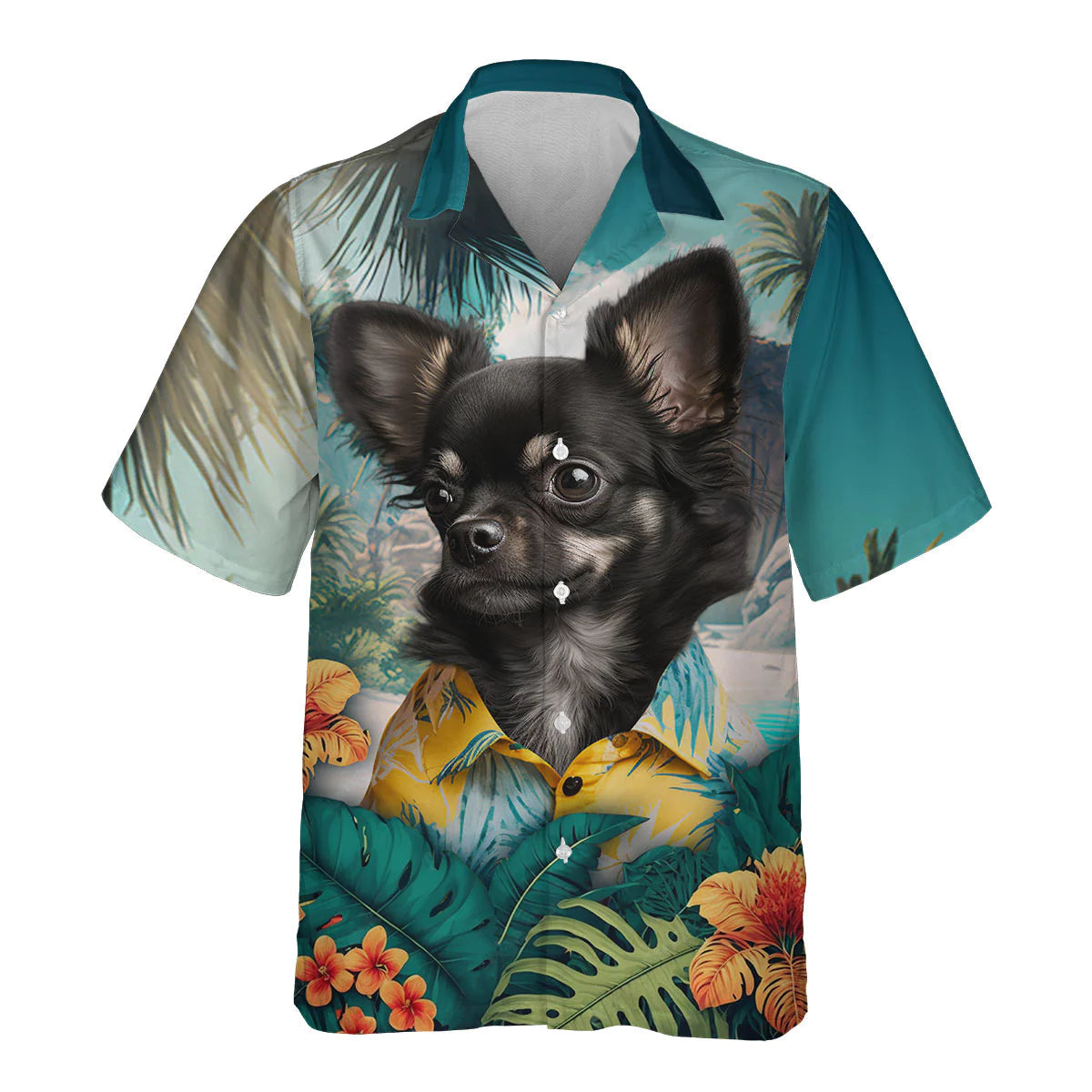 Chihuahua 3 AI - 3D Tropical Hawaiian Shirt